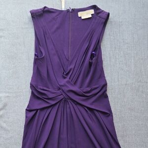 Michael Kors Deep Purple Backless Dress